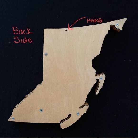 Handcrafted Wooden MAINE State
Plaque - Custom State Wall Art - Great Gift! - Picture 3 of 3